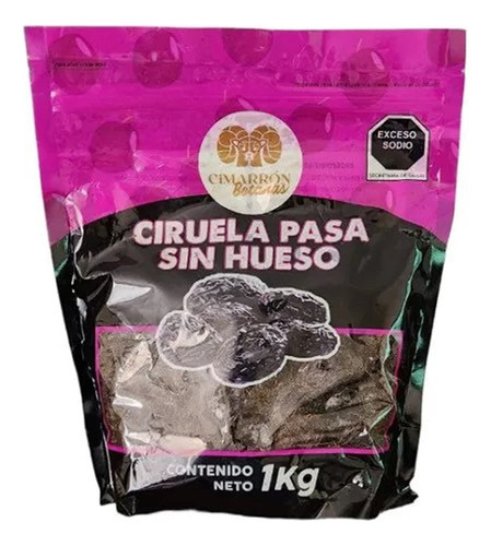 Ciruela Pasa Sin Hueso Cimarrón Botanas 1 Kg