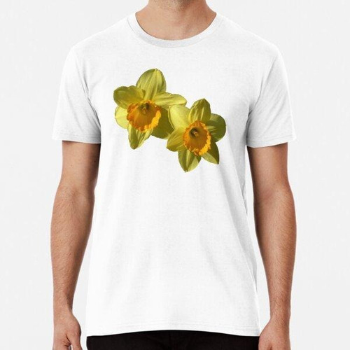 Remera Dos Narcisos Amarillos Algodon Premium 