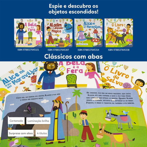 Clássicos Com Abas: Livro Da Selva, O, De Brijbasi. Editorial Todolivro, Tapa Dura, Edición 1 En Português, 2024