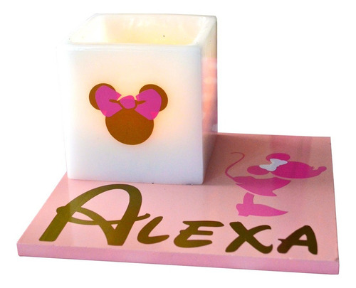 20 Centros De Mesa De Minnie Mouse Dorado Aluzza