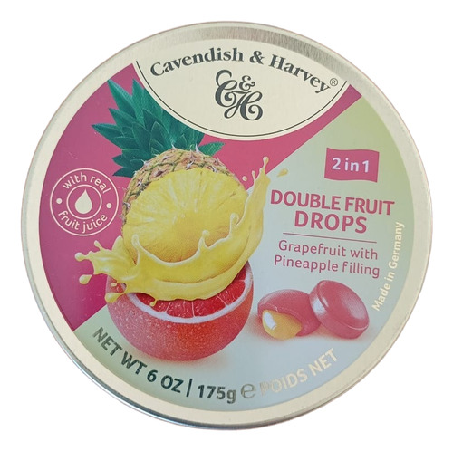 Caramelos Cavendish & Harvey Double Fuit Drops 175g 2 En 1