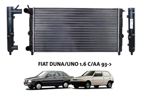 Imagen 1 de 6 de Radiador Fiat Duna/uno 1.6 Con Aire Acondicionado