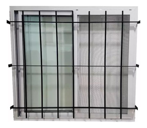 Ventana Aluminio C/ Reja Mosquitero 120x110 Envio A Terminal