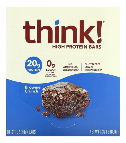 Think! Barras De Proteína 10 Unidades - Brownie Crunch