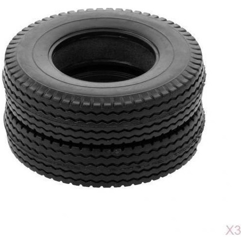 6 Peças 1/14 Rc Pneus De Borracha Para Tamiya Truck Rc