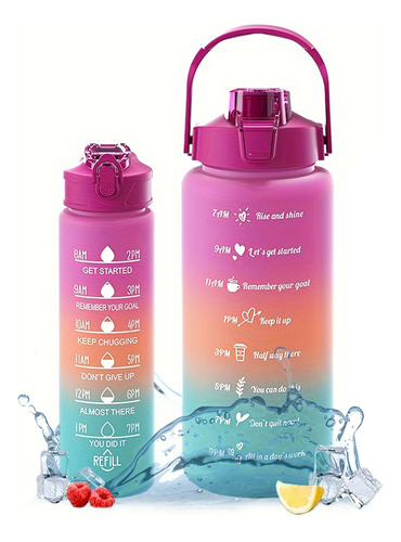Caramañolas Fit Botellas De Agua 2 Litros 800ml Hidratacion®