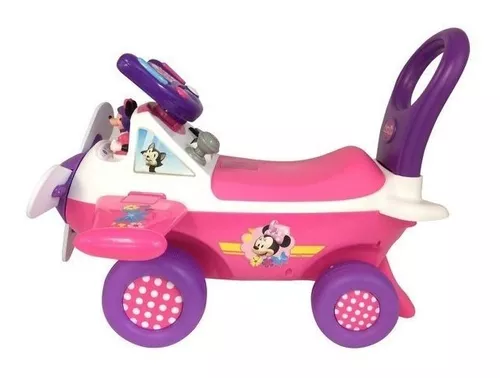 Carro Para Bebé Montable Avión Caminador Luces Sonido Minnie