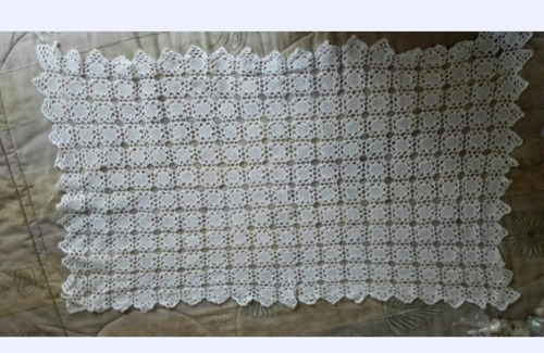 Mantel De Tejido Crochet, Tamaño 100 Cms Por 60 Cms