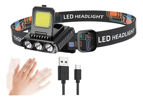 Lampara Minera Recargable Usb Lampara Cabeza Led Frontal