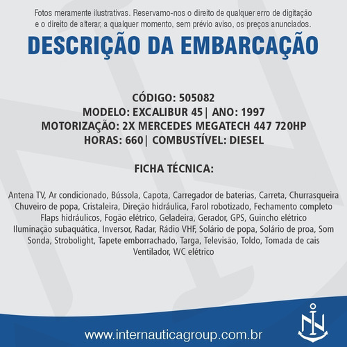 Imagem 2 de 14 de Excalibur 45 1997 Intermarine Scarab Cigarette Offshore