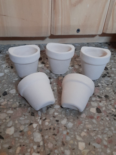 Imagen 4 de 10 de 20 Macetas Barro Cerámica Para Pintar Pared, Colgante Imán