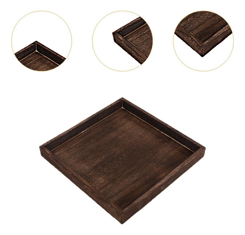 . Bandeja De Madera Para Servir, Bandeja Para Cuadrado L