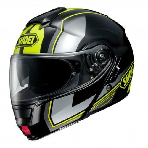 Casco Shoei Neotec Rebatible Negro Amarillo Team Motorace