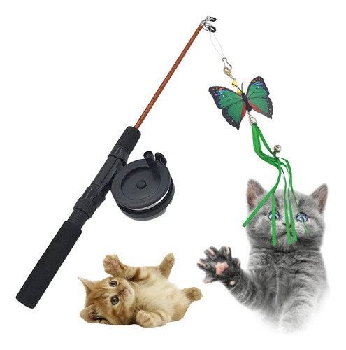 Juguetes Para Varita Para Gatos, Juguete Interactivo Verde