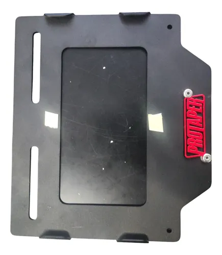 Porta Placa Negro 3d