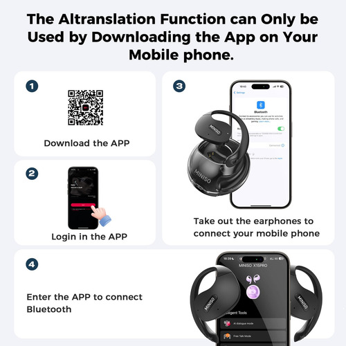 X15 Pro - Fones De Ouvido Abertos Bluetooth 5.4 Ows Ai