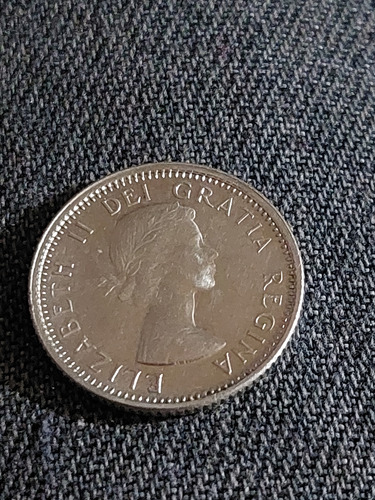 Moneda De Canada 10 Cent Año 1961 Km#51 Plata 0,800 