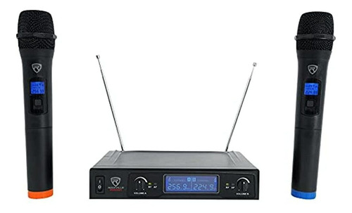 Rockville Rwm132v Vhf Sistema De Micrófono De Mano Dual Inal