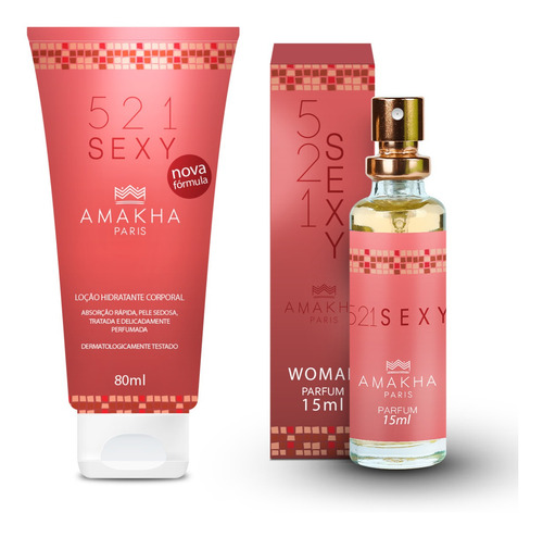 Kit 521 Sexy Perfume 15ml + Crema 80gr