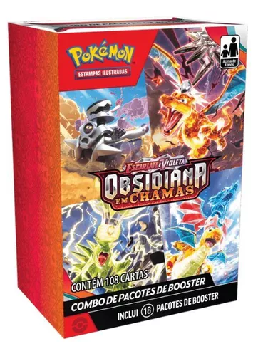 Jogo de Cartas Pokemon Box V Estampas Ilustradas 38 Cartas - Vermelho