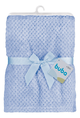 Imagem 1 de 5 de Mantinha Para Bebê Soft Azul Buba 13226