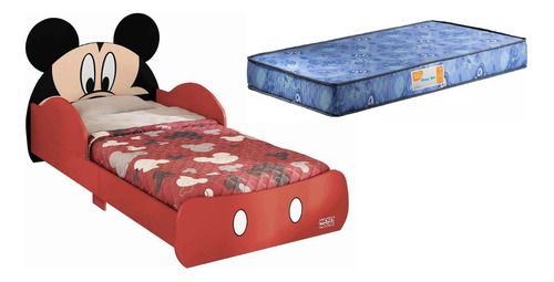 Jogo De Quarto Mini Cama Infantil Com Colchão Espuma D-20