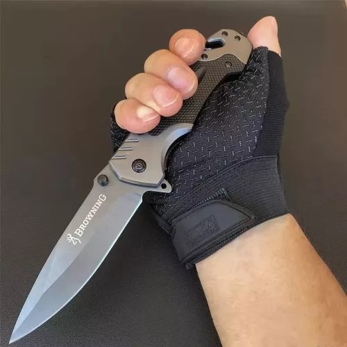 Navaja Cuchillo Browning Militar Supervivencia Fa18 Negro