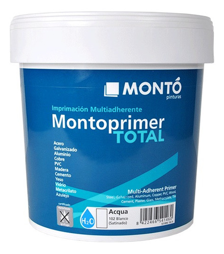 Pintura Anticorrosiva Montoprimer Total Acqua - 4 Lt