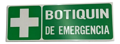 Cartel Señalizacion Botiquin De Auxilio 40x14 Cm