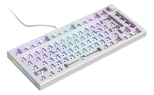 Carcaca Modular Para Teclado Mecanico Gaming Glorious Gmmk Branco Cinza