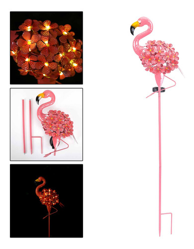 Luces Solares De Flamenco Para Jardín, Adorno Para