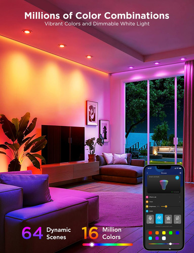 Bombilla Led Inteligente Govee Gu10 Mr16 Rgbww, Regulable, 4