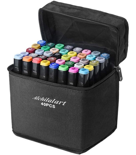 40-colors Alcohol Markers, Alchilalart Dual Tip Artist Art M