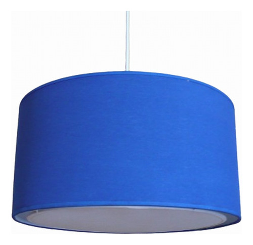 Lámpara Colgante En Tela Azul 40-40/20 Cm Alt 