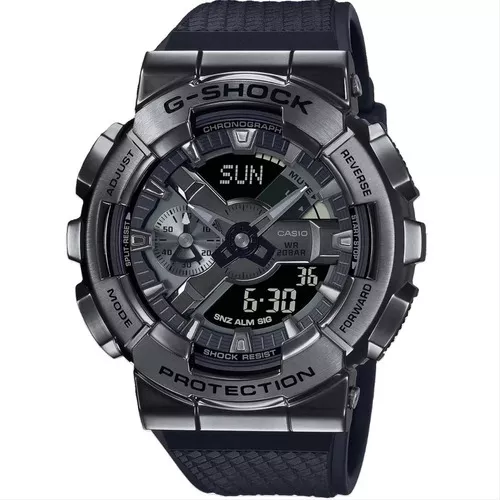 Reloj Casio G-shock GM-110BB-1adr, color de la correa: negro, color del bisel: negro, color de fondo: negro