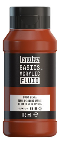 Tinta Acrílica Liquitex Basics Fluid 118ml Burnt Sienna