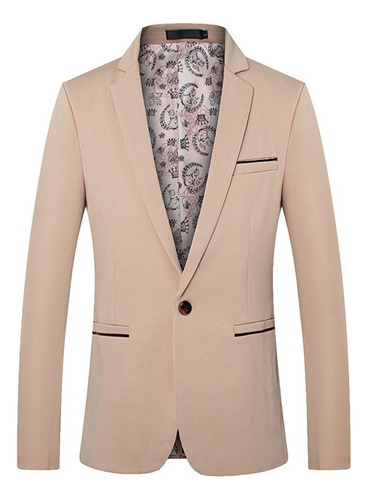 Saco Blazer Embroidered Caballero Slim Fit Premium Con Forro