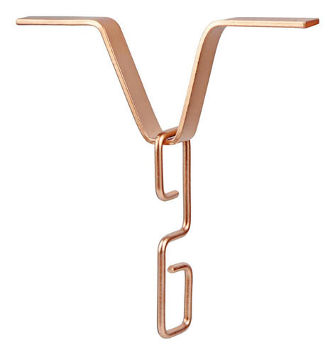 6 Elegante Colgador De Gancho En Forma De V Para Color Cobre
