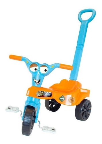 Triciclo Velotrol Kepler Bob Com Empurrador-motoca Laranja