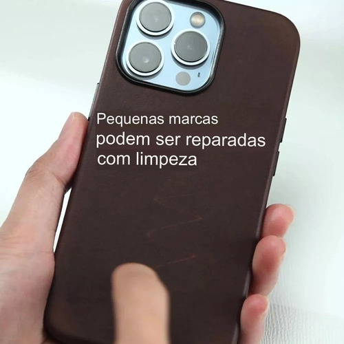 Sun Capa Magsafe Para iPhone 13 Normal Luxuosa Couro Genuíno