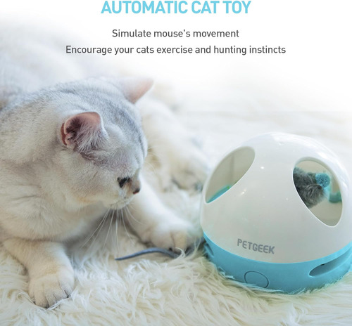 Interactive Cat Toy, Cat Toys With Squeaky Mouse & Rechargea