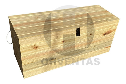Imagen 1 de 5 de Baul Baulera Juguetero 80 Cm Pino Macizo Candado