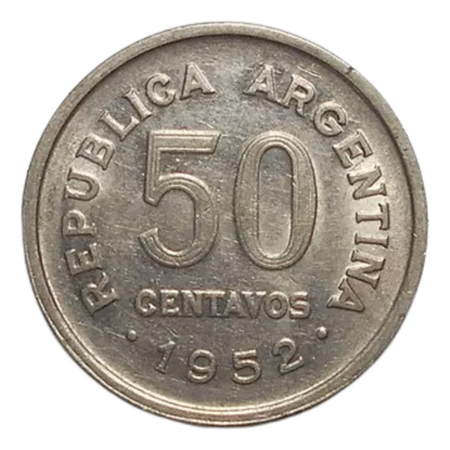 Argentina 50 Centavos 1952 - Cj#223 -  San Martin Anciano