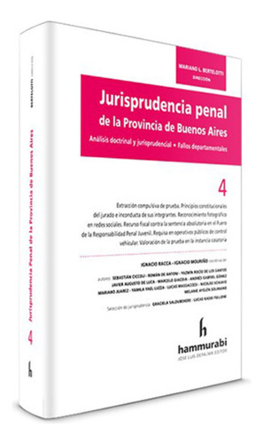 Jurisprudencia Penal De La Provincia De Buenos Aires. 4 - Be
