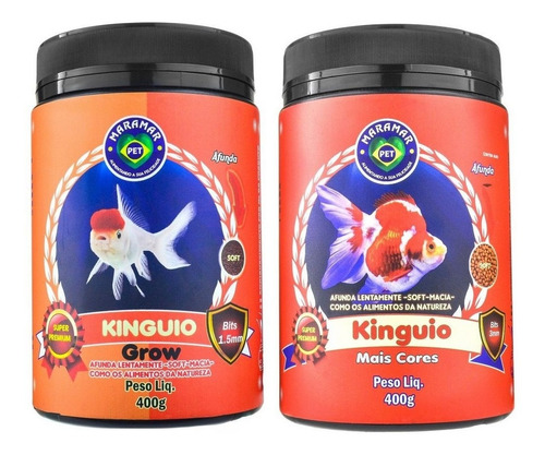 Ração Peixe Kinguio Mais Cores 400g+ Grown Soft 400g Maramar