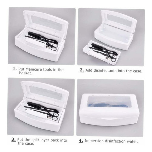 Caja De Limpieza De Herramientas De Uñas Contenedor De Limpi