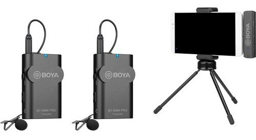 Micrófono de solapa inalámbrico dual Boya BY-WM4 Pro K4 para iPhone iOS