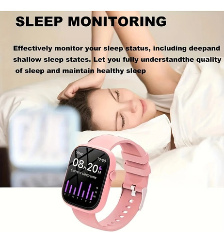 Smartwatch Reloj Inteligente 1.85 '' Android Ios Color Rosa