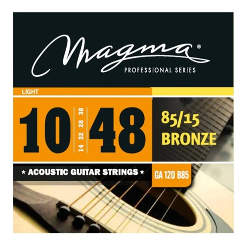 Encordado Cuerdas Guitarra Acustica Magma 010