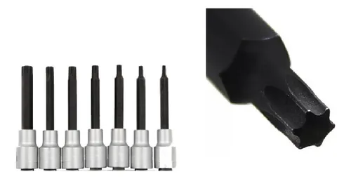 comprar Jogo Soquete Torx Torque Longo 7pcs  T 20 25 30 40 45 50 55